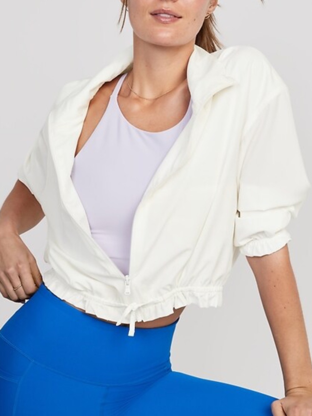Old Navy StretchTech Packable Ruffle-Trim Jacket